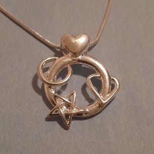 Love You To The Moon Necklace In Sterling Silver